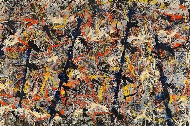 Blue Poles, painting by Jackson Pollock.