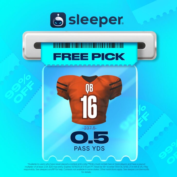 Joe Flacco Sleeper Promo Code Bonus Week 7